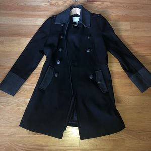 Black and gray wool Nautica pea coat